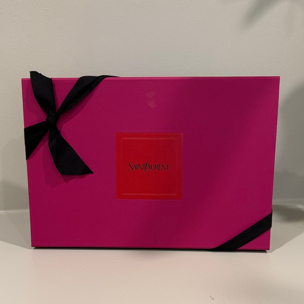 Saint Laurent Fuchsia Box with Black Ribbon